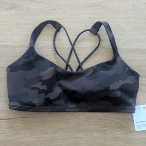 NWT Lululemon Free To Be Bra Brown Camo Size 8